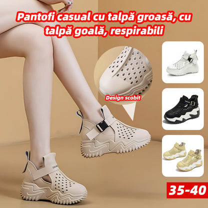 【35-40】2025 hollow sandals for women, casual and breathable, 100% genuine leather