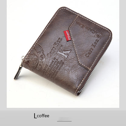 🔥【Cumpara unul si primesti unul gratis】Portofel cu fermoar în stil retro pentru bărbați_3837600