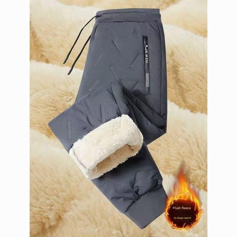 👖🔥2024 Iarna Bărbați de iarnă Lambswool îngroșat Casual cald Sweatpants cald