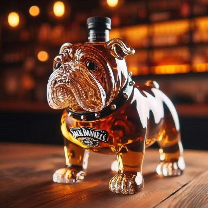 🐶Uma divertida e peculiar garrafa de whisky em forma de buldogue francês