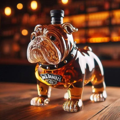 🐶Uma divertida e peculiar garrafa de whisky em forma de buldogue francês