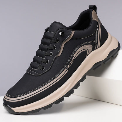 [39-45]Pantofi sport din piele rezistentă la apă și murdărie, cu talpă moale pentru confort maxim