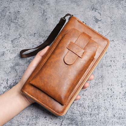 💼【Novidade】🔥Carteira multifuncional para homem feita à mão em pele genuína