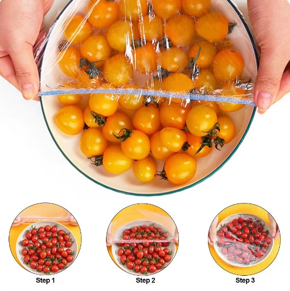 🔥【100 unidades】Tampas descartáveis para armazenamento de alimentos, próprias para contacto com alimentos