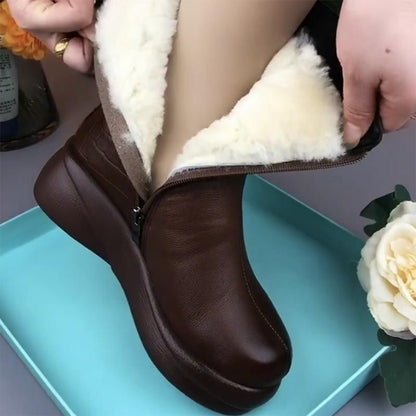 【SIZE: 35-41】💥 Iarna 2024 noi cizme Martin la jumătatea gambei, cizme de zăpadă calde cu blană integrate, tălpi confortabile moi și tălpi groase