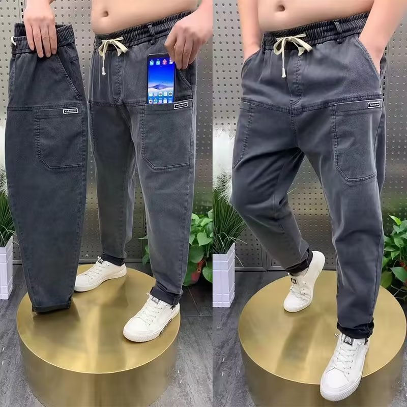 🔥【S-5XL】Blugi elastici pentru bărbați de mărime plus cu un plus de grăsime