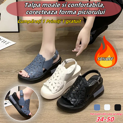 🔥【Cumpărați 1, primiți 1 gratuit】👡【35-40】 2025 noi sandale corective retro damă de vară, tălpi moi, fără picioare obosite la mers