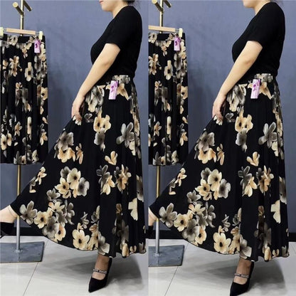 💖【Reducere pe timp limitat】 🌸【L-5XL】2025 fustă lungă nouă cu talie înaltă imprimată