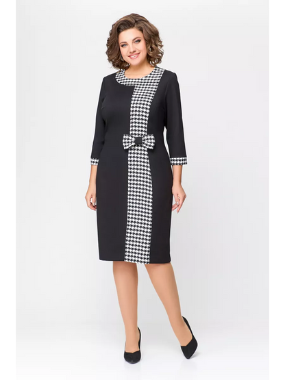 🔥🔥【S-5XL】🍁 2024 nuevo vestido elegante en color contrastante---3818655