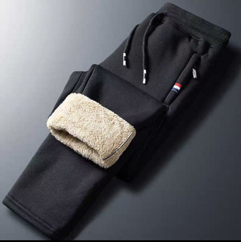 👖🔥2024 Iarna Bărbați de iarnă Lambswool îngroșat Casual cald Sweatpants cald_3834194