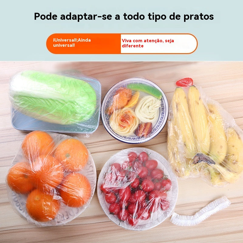🔥【100 unidades】Tampas descartáveis para armazenamento de alimentos, próprias para contacto com alimentos