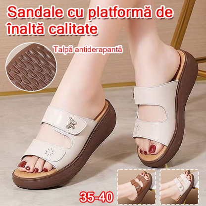 【35-40】2025 Sandale pentru femei în stil nou, cu talpă groasă, respirabile și antiderapante