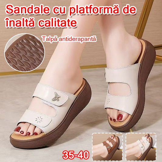 【35-40】2025 Sandale pentru femei în stil nou, cu talpă groasă, respirabile și antiderapante