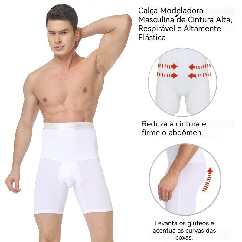 🔥【Mais Vendido】🔥Calça Modeladora Masculina de Cintura Alta, Respirável e Altamente Elástica