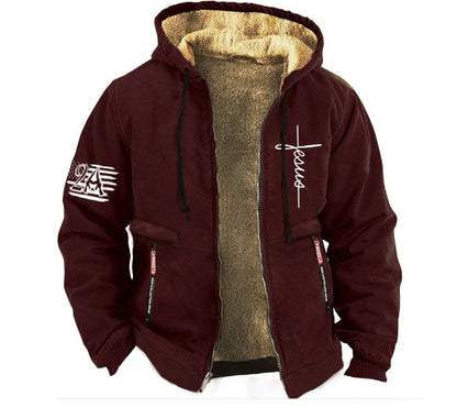 【S-3XL】La modă pentru bărbați, toamnă și iarnă, sacou îngroșat de catifea lejeră